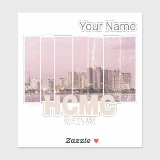 HCMC Saigon (Ho-Chi-Minh-City) Skyline Vietnam シール (シート)