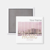 HCMC Saigon (Ho-Chi-Minh-City) Skyline Vietnam マグネット (正面/裏面)