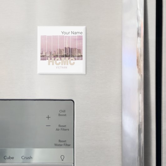 HCMC Saigon (Ho-Chi-Minh-City) Skyline Vietnam マグネット (インサイチュ (冷蔵庫))