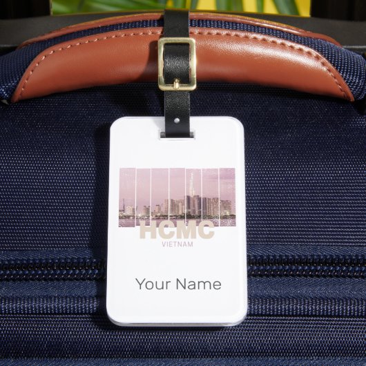 HCMC Saigon (Ho-Chi-Minh-City) Skyline Vietnam ラゲッジタグ (正面インサイチュ2)
