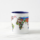 HDの世界の国旗のマグ マグカップ (中央)