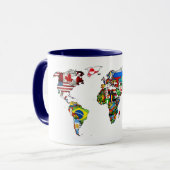 HDの世界の国旗のマグ マグカップ (正面左)