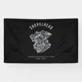 HDオートバイツインショベルヘッドエンジンスケッチバイク 横断幕 (横)