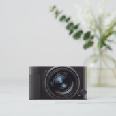 HDレンズのデジタルカメラのカメラマン 名刺 (スタンド正面)