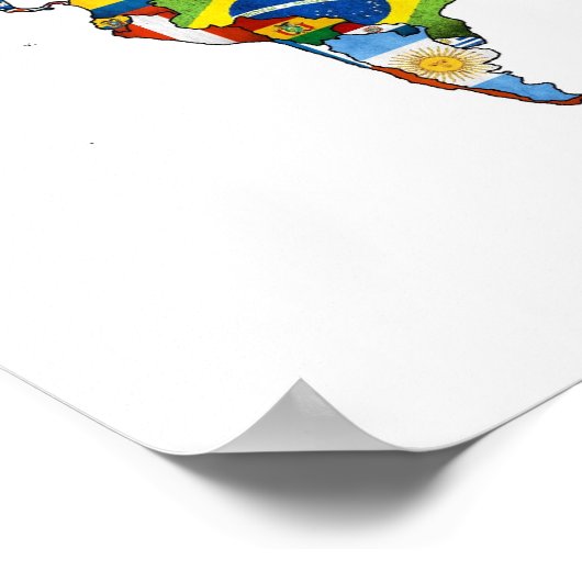 HD世界の国旗マップ ポスター (角)