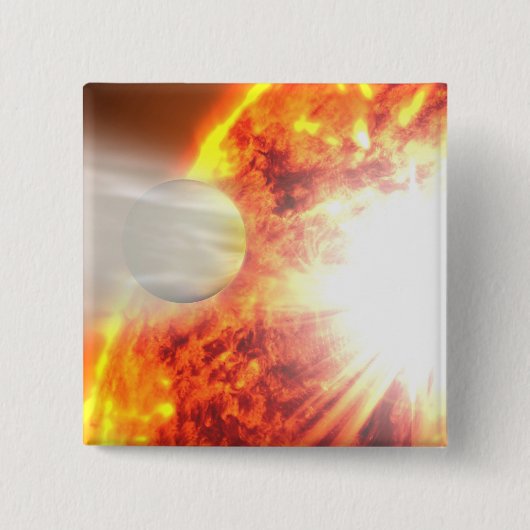 Hd 189733bの大気の蒸発 缶バッジ (正面)