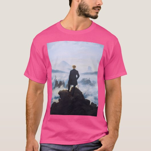 Hd Caspar David Friedrich - Wanderer 1817アクティブ Tシャツ (正面)