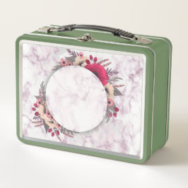 Hd Wallpaper Marble Frame花縁どフローラ メタルランチボックス