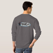 HDBitchinのロゴの基本的な長袖のワイシャツ Tシャツ (裏面フル)