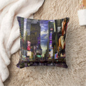 HDRのタイムスクエアフォト クッション (ブランケット)