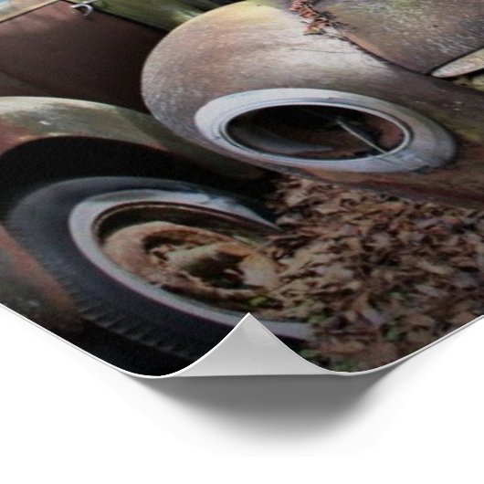 HDR写真の古い車 ポスター (角)