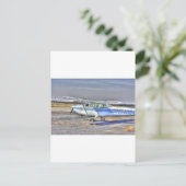 HDR疲れた飛行機ホイールの設定 ポストカード (スタンド正面)