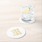 HEモノグラムまたはEHモノグラムコースター ラウンドペーパーコースター (インサイチュ)