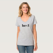 He <私文字ティーはっきりしたと心からのバイブ！ tシャツ (正面フル)