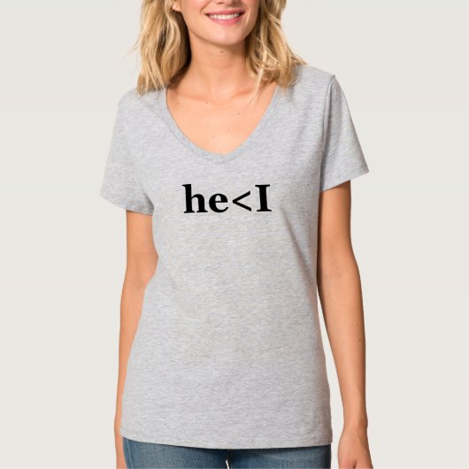 He <私文字ティーはっきりしたと心からのバイブ！ tシャツ (正面)