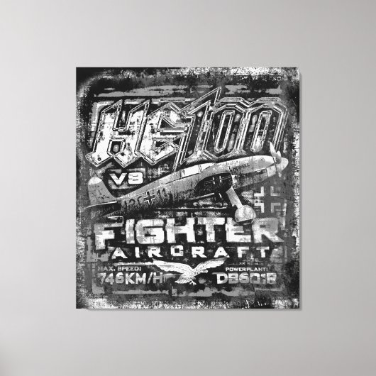 He 100 V8 キャンバスプリント (正面)