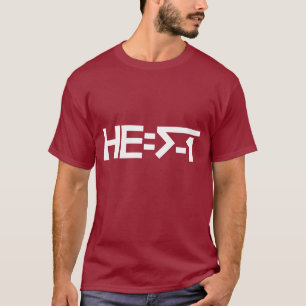 HE=√-1 (彼は想像です) [彼= -1の二乗根] Tシャツ