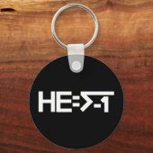 HE=√-1 （HEは架空） [HE = -1の平方根] キーホルダー (正面)