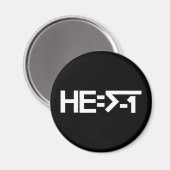 HE=√-1 （HEは架空） [HE = -1の平方根] マグネット (正面/裏面)