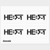 HE=√-1 （HEは架空） [HE = -1の平方根] 長方形シール (シート)