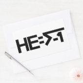 HE=√-1 （HEは架空） [HE = -1の平方根] 長方形シール (封筒)