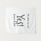 He asked she said yes engagement party name simple タペストリー (正面(横))