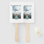 He asked she said yes engagement photo name stylis ハンドファン (正面&裏面)