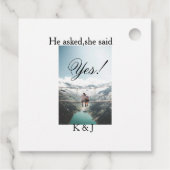 He asked she said yes engagement photo name stylis フェイバータグ (裏面)