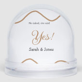 He asked she said yes engagement simple minimal  (正面)