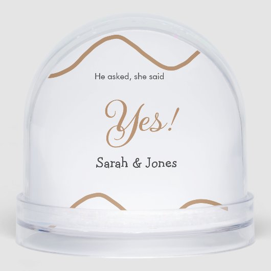 He asked she said yes engagement simple minimal  (正面)