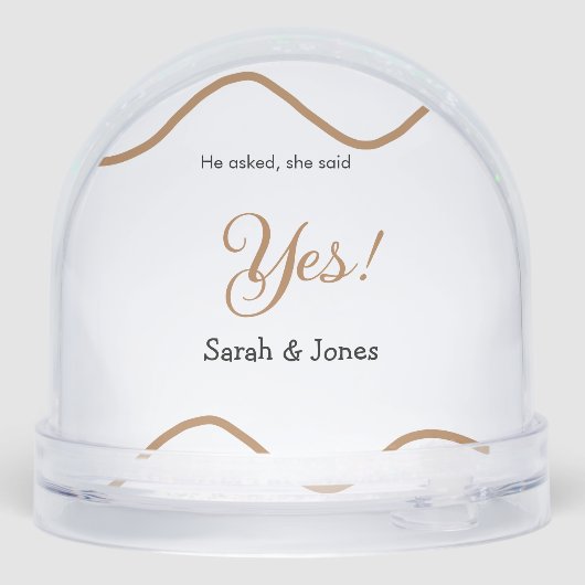 He asked she said yes engagement simple minimal  (裏面)