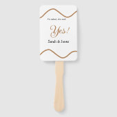 He asked she said yes engagement simple minimal  ハンドファン (正面)