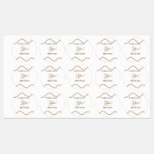 He asked she said yes engagement simple minimal  ラベル (シート)