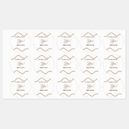 He asked she said yes engagement simple minimal  ラベル