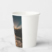 He asked she said yes engagement simple photo blue 紙コップ (左)