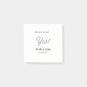 He asked she said yes engagement simple silver dat ポストイット (正面)