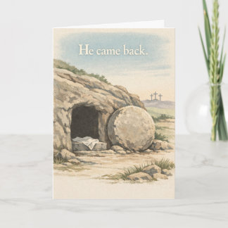 He Came Back - Funny Easter カード