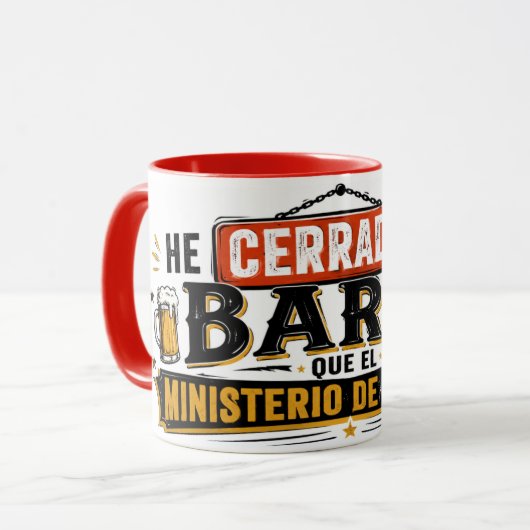 He cerrado más bares que el ministerio de sanidad マグカップ (正面左)