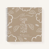 He Chose Me to Be your Mom beige pregnancy prayer ノートブック (正面)