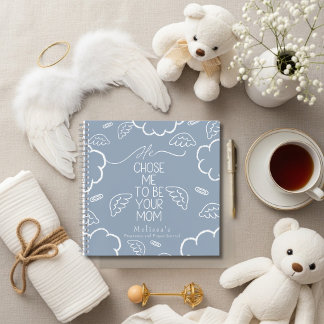 He Chose Me to Be your Mom blue pregnancy prayer ノートブック