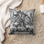 he Cybe rnetic Samurai Undead Throw Pillow クッション (ブランケット)