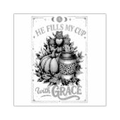 He Fills My Cup...  ラバースタンプ (インプリント)