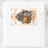 He Fills My Cup...  長方形シール (バッグ)