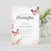 He Gives Me Butterflies ブライダルシャワー 招待状 (スタンド正面)