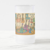 He has cool guitars フロストグラスビールジョッキ (中央)