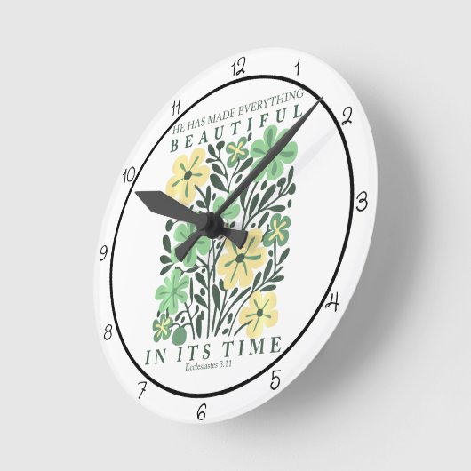 He Has Made Everything Beautiful Art ラウンド壁時計 (傾斜)