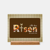 He has Risen Bible Verse Cross Religious Easter  アクリルサイン (正面)