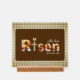 He has Risen Bible Verse Cross Religious Easter  アクリルサイン