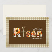 He has Risen Bible Verse Cross Religious Easter  シーズンカード (正面/裏面)