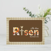He has Risen Bible Verse Cross Religious Easter  シーズンカード (スタンド正面)